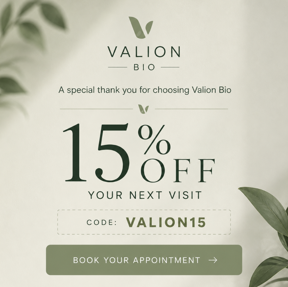 Microexperience: a returning-patient offer card with a discount code